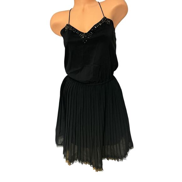 Victoria's Secret Black Embellished Slip Dress Dark Romantic XS - Picture 3 of 7